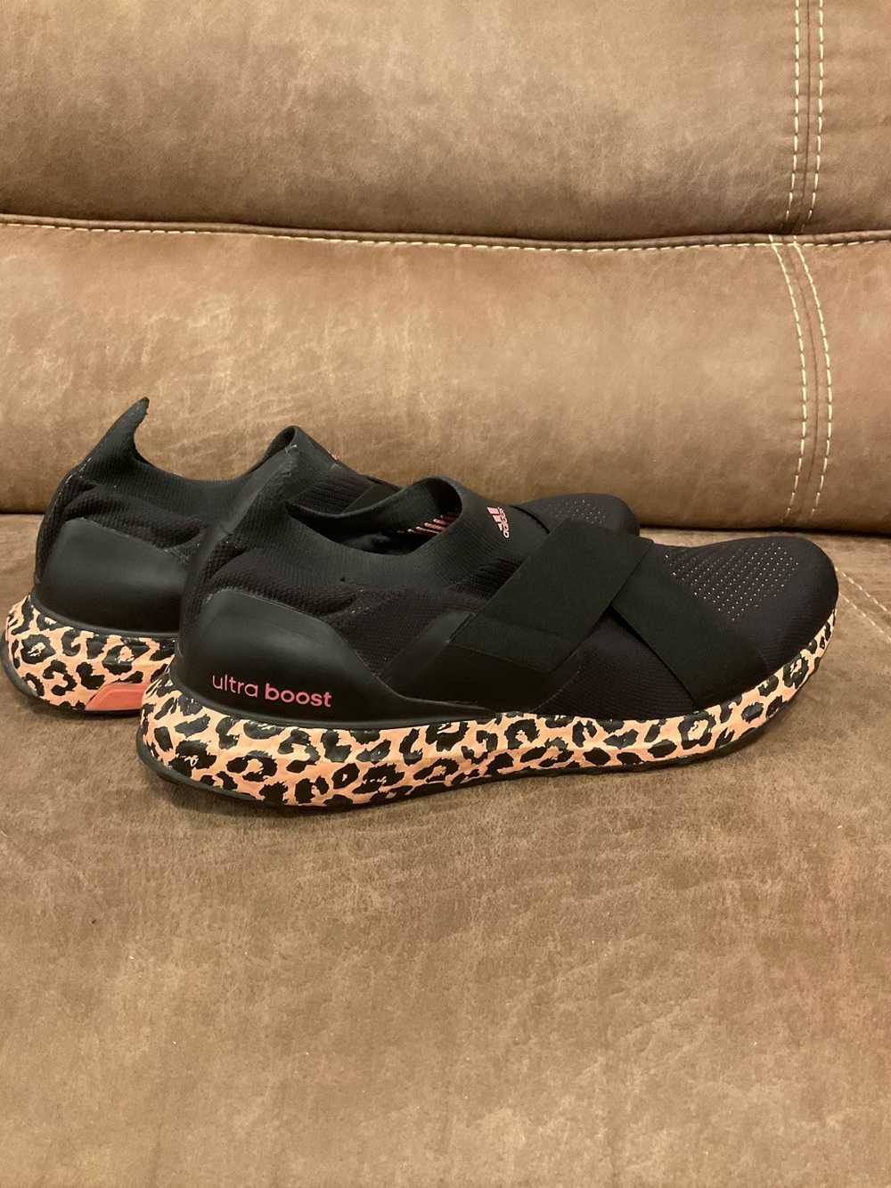 Adidas Ultraboost Slip On Leopard Sole Sneakers 9.5